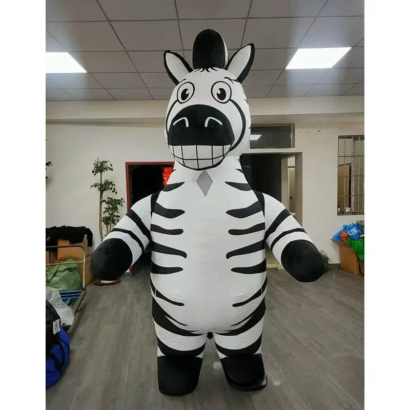 Event & Party Supply - Nadmuchiwany kostium maskotki zebry dla dorosłych,