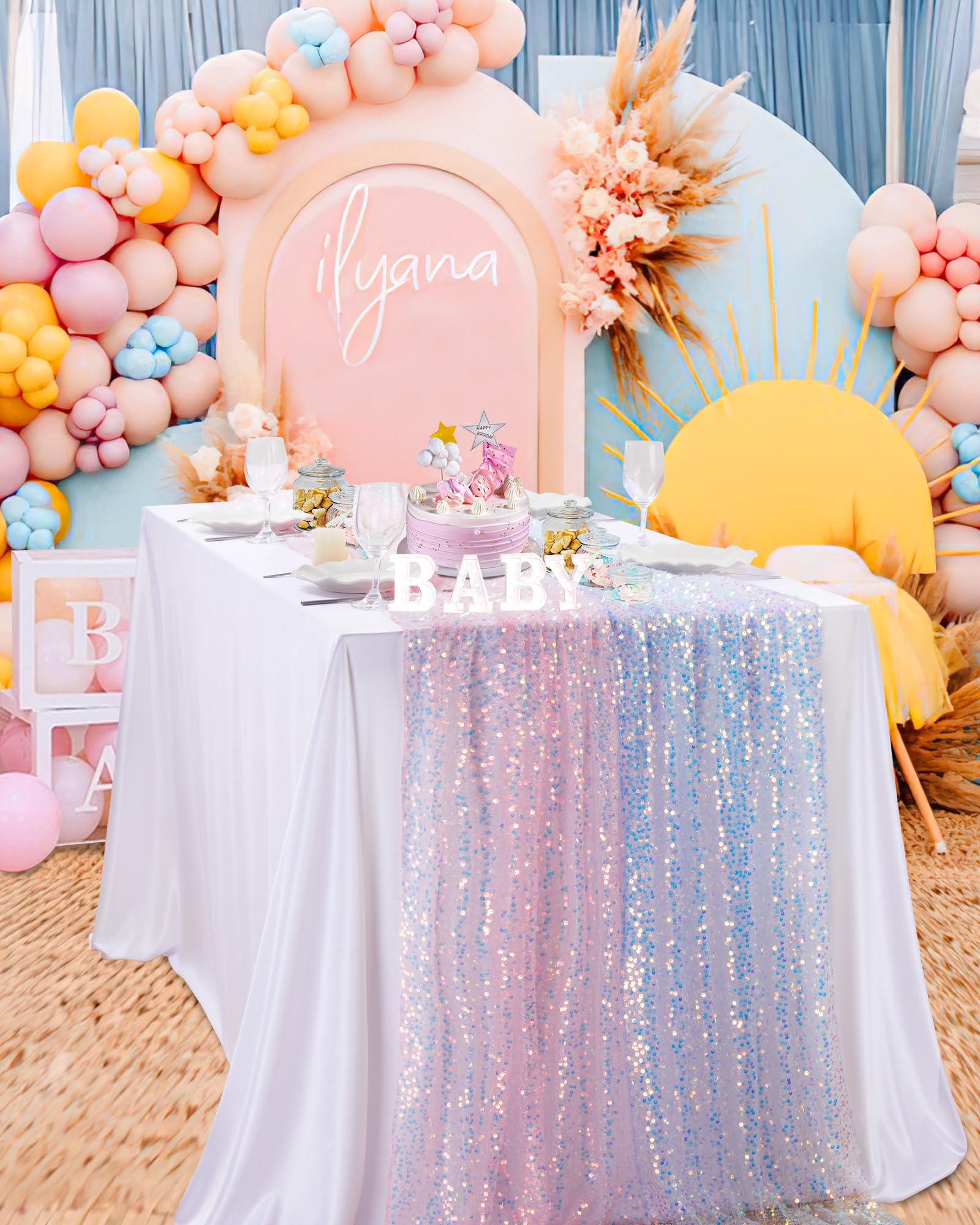 Tkanina cekinowa, opalizująca  – Glitter Tablecloth recenzja i cena